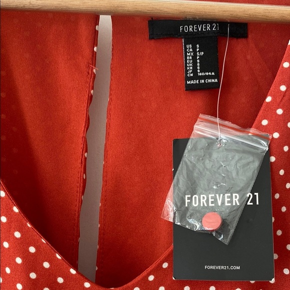 Forever 21 Red Dress with White Polka Dots - Picture 2 of 3